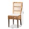 Baxton Studio Sullivan Modern Bohemian Natural Brown Rattan Dining Chair, PK2 209-2PC-12796 - alternate 2